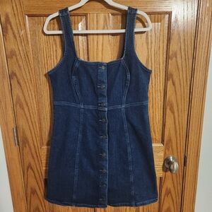 SO Denim Button-Down Dress